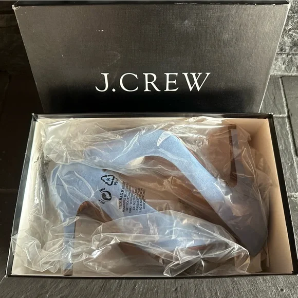 J. Crew Light Blue Suede Heels - Picture 6 of 6